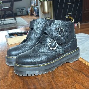 Dr. Marten flower buckle boots